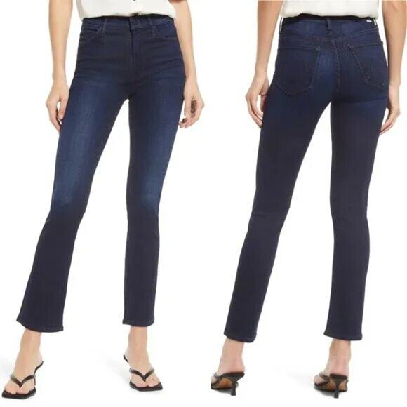 MOTHER The Mid Rise Dazzler Ankle Jeans in Now Or Never Size 25 FLAWED